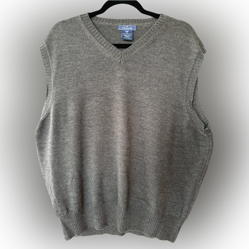Faconnable Vest - Extra-fine Merino Wool - Grey - XL